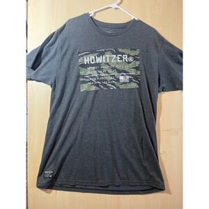 Howitzer Patriot Mfg Co T Shirt Mens Gray Camo Military Graphic Tee‎